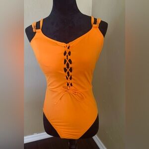 Vibrant Orange One-Piece Swimsuit